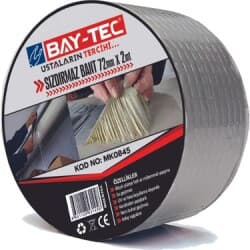 Tamir Bandı Sızdırmaz Bant 72mm x 2mt - Orta-Büyük Acil Sızıntı Onarım - Sızdırmaz tamir bandı, 72 mm genişlik × 2 metre rulo. 48 mm standart ile 96 mm geniş arasındaki orta-büyük boyut. Orta-büyük çap boru, geniş hortum ve büyük yüzey sızıntıları için geçici-orta süreli onarım sağlar. Şantiye, sanayi acil durum kit ekipmanı.