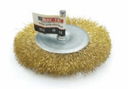 Daire Fırça Pimli 100 mm - Büyük Sanayi Disk Çelik Tel 1