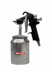 Boya Tabancası Alttan Depolu 1000cc 3.0mm - HVLP boya tabancası, alttan depolu 1000cc kapasiteli ve 3.0 mm meme. Çok kalın viskoziteli, macun için tasarlanmıştır; macun, kontak boya, kalın astar işlerinde tercih edilir. Oto kaporta ustası, macun uygulamacı mesleklerine yönelik. Büyük depo, uzun süre boyama, büyük yüzey verim.