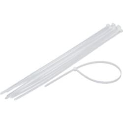 Kablo Bağı Cırt Plastik Kelepçe Beyaz 3.6x250 mm 75 adet - Beyaz cırt plastik kablo bağı, 3.6 mm genişlik × 250 mm uzunluk, 75 adetlik paket. Ince kategoride 18 kg maks. çekme yükü. Ev tadilat, beyaz eşya kablo için tasarlanmıştır.