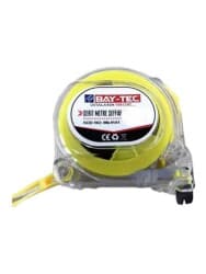 Şerit Metre Şeffaf 10x25 mm - Şeffaf renkli profesyonel şerit metre, 10 metre uzunluk ve 25 mm genişlikte. Geniş (25 mm) havada düz duran şerit yapısı; büyük şantiye, fabrika, atölye büyük yüzey işlerinde tercih edilir. Otomatik geri sarma, çelik şerit, modern dekoratif görünüm avantajı sunar.