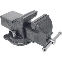 Sabit Tezgah Mengenesi 100 mm - Standart Atölye için Profesyonel - Sabit tezgah mengenesi, 100 mm çene açıklığı. Çalışma tezgahına cıvata ile sabitlenir; çelik döküm gövde sayesinde orta yük altında çalışabilir. Standart atölye işi, küçük makina servisi, genel metal işi işlerinde kullanılır; atölye sahibi, küçük makina tamircisi, demirci yardımcı mesleklerinin profesyonel sıkıştırma ihtiyaçları için tasarlanmıştır.