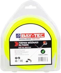 Altıgen Tırpan Misinası 3.0 mm x 56 m - Altıgen kesitli tırpan misinası, 3.0 mm kalınlık ve 56 metre uzunluk. 6 köşeli yapı, agresif kesim için tasarım; park, geniş bahçe, sert ot ve uzun çim işlerinde tercih edilir. Köşeli yapısı sayesinde sert ot ve uzun çimi yuvarlak misinadan çok daha hızlı keser.