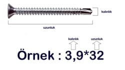 Meridyen YHB Matkap Uçlu Vida 4,8X16 500 Adet 4
