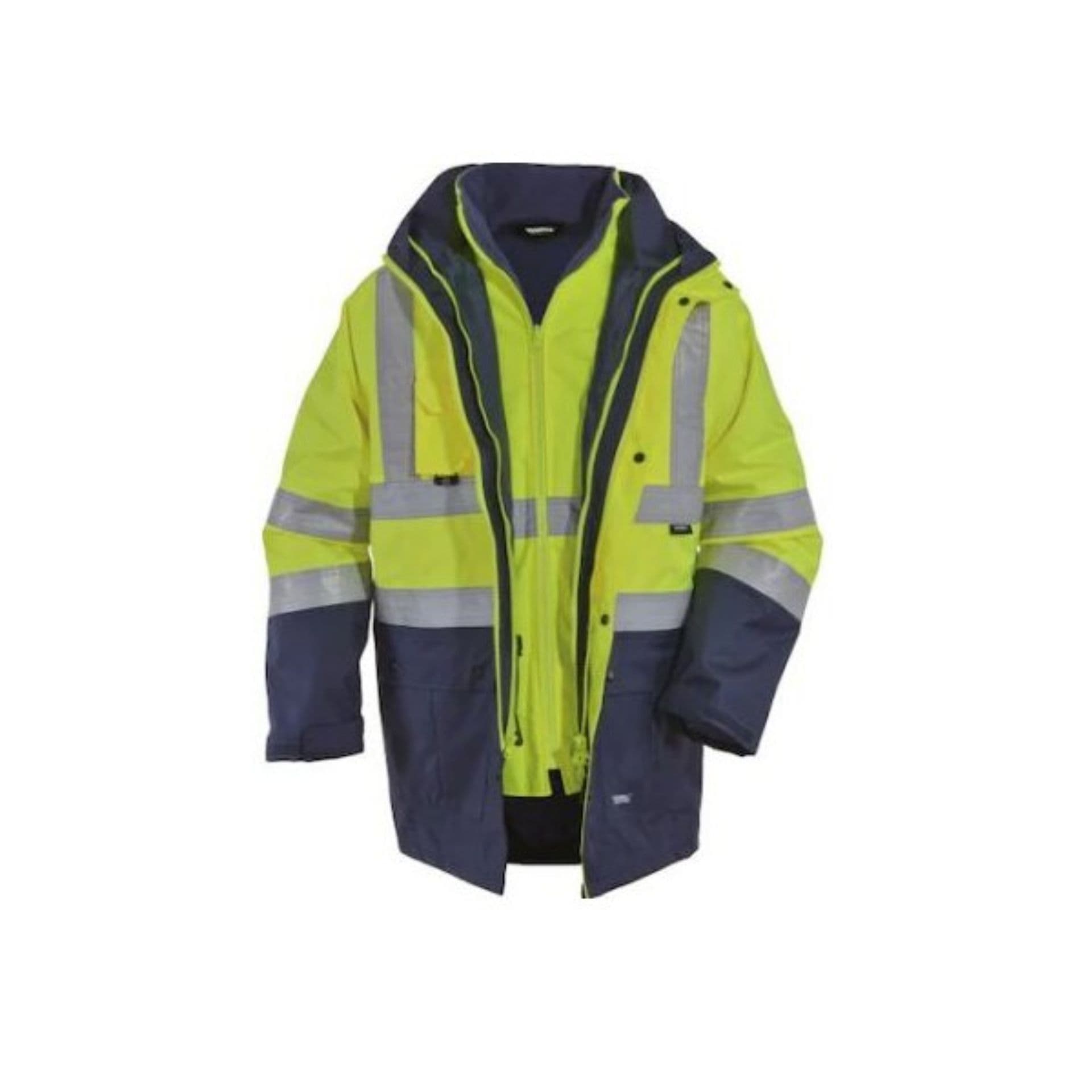 5+1 Reflektörlü Kışlık Parka Mont İçi Çıkmalı Yerli Kaban S Beden
